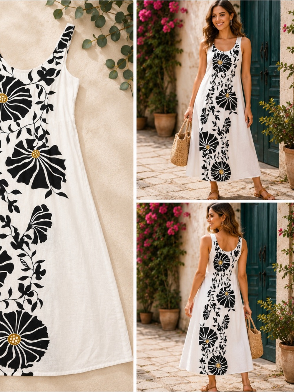 CLEOBELLA - Rosalinda Ankle midi sundress boho Dress NWT